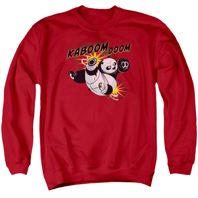 Kung Fu Panda Kaboom of Doom Mens Crewneck Sweatshirt Red
