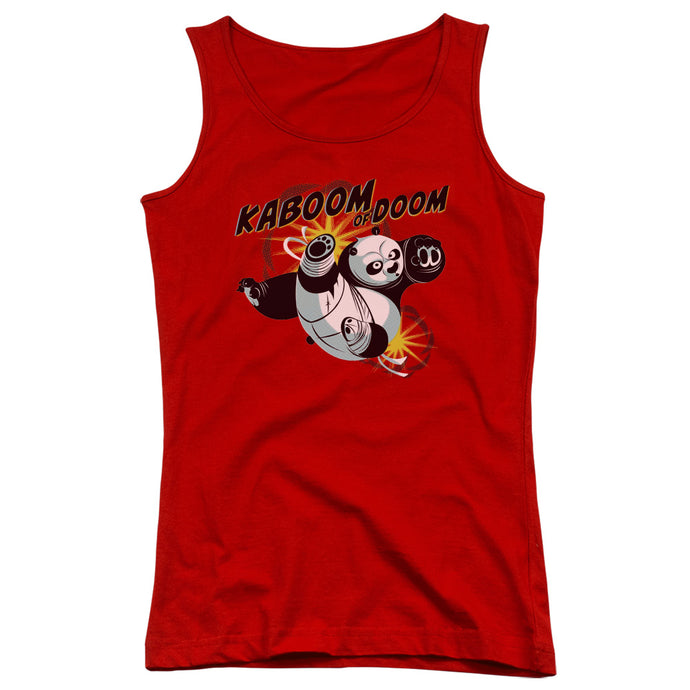 Kung Fu Panda Kaboom of Doom Womens Tank Top Shirt Red