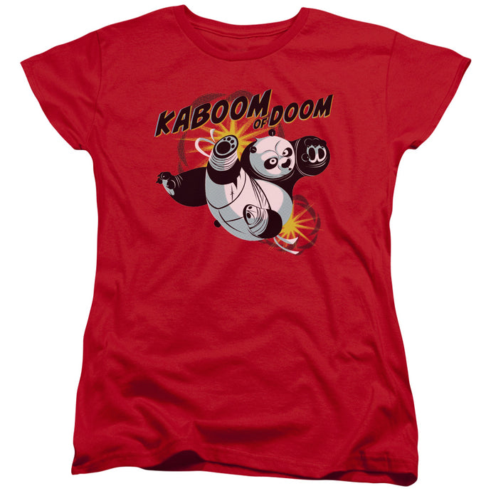 Kung Fu Panda Kaboom of Doom Womens T Shirt Red