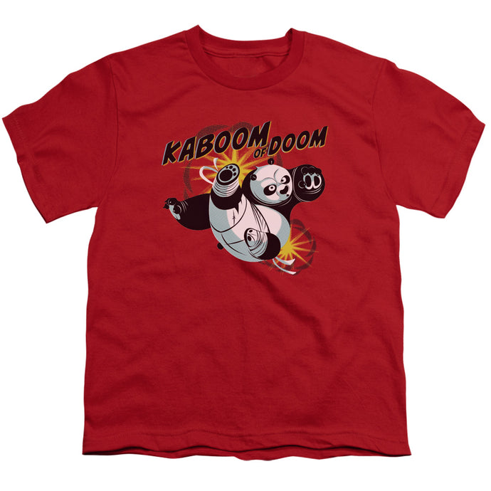 Kung Fu Panda Kaboom of Doom Kids Youth T Shirt Red