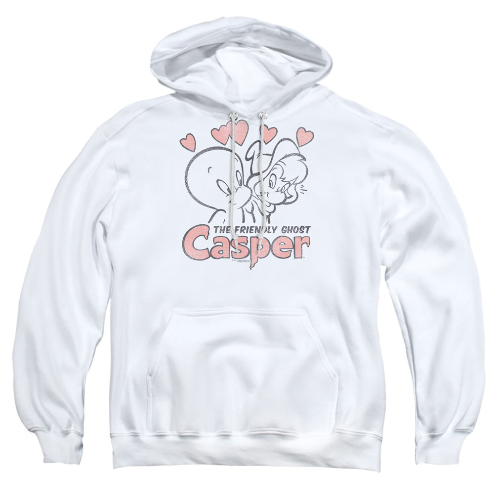 Casper Hearts Mens Hoodie White Officially Licensed