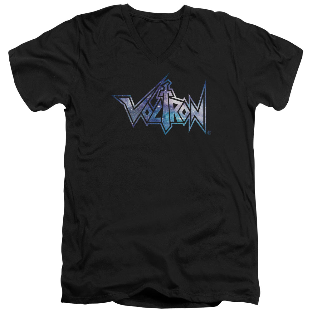 Voltron Space Logo Mens Slim Fit V Neck T Shirt Black