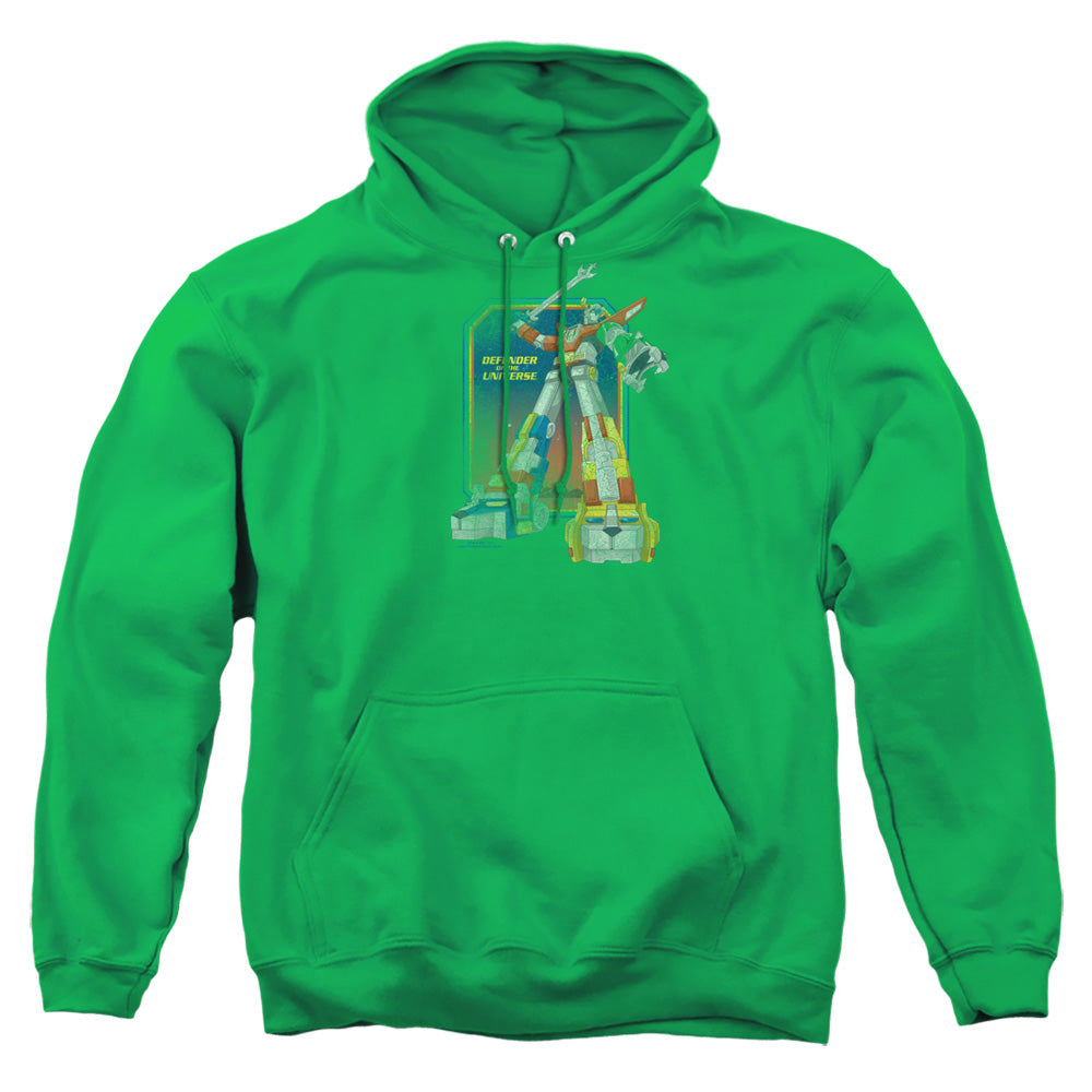 Voltron Distressed Defender Mens Hoodie Kelly Green Officially Licensed