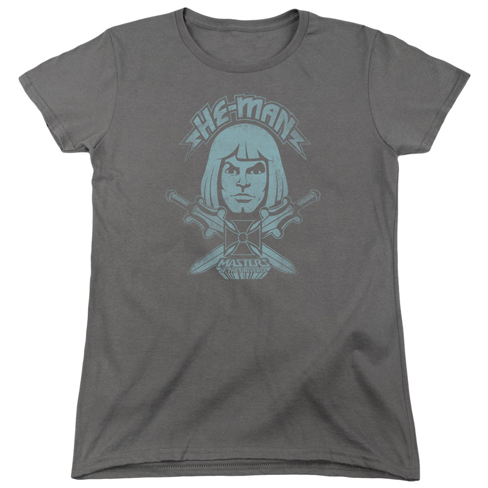 Masters of the Universe He Man Womens T Shirt Charcoal