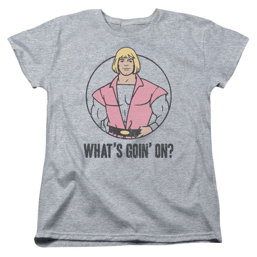 Masters of the Universe Whats Goin on Womens T Shirt Athletic Heather