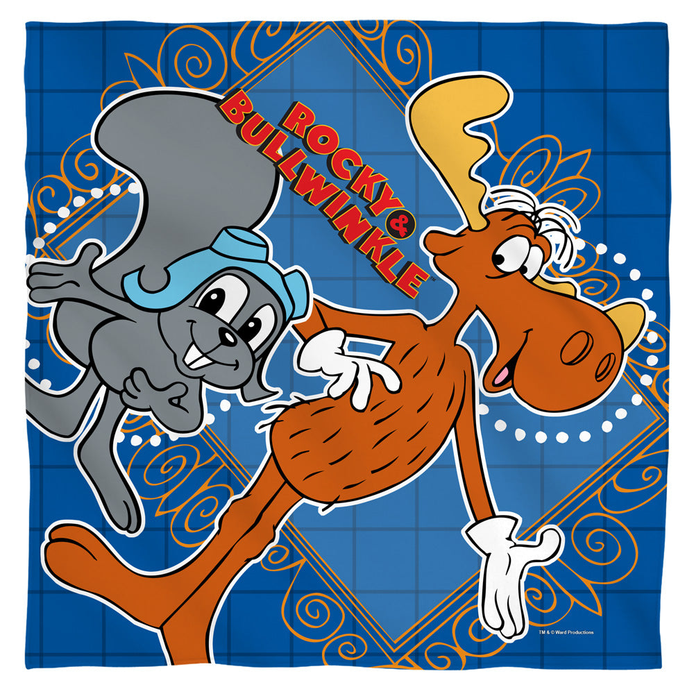 Framed Friends Rocky and Bullwinkle Bandana Officially Licensed