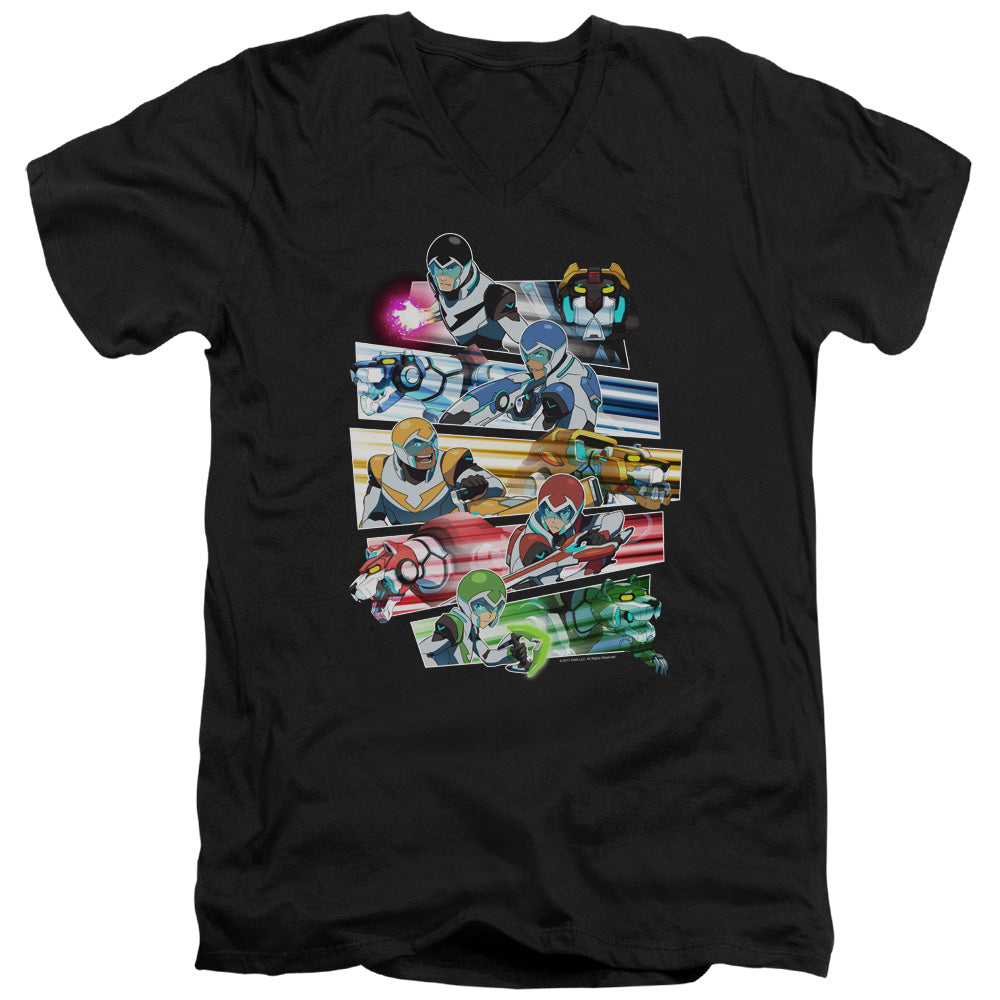 Voltron Paladins Strike Mens Slim Fit V Neck T Shirt Black