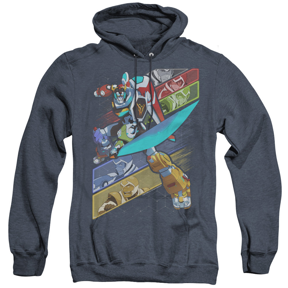 Voltron Crisscross Heather Mens Hoodie Navy Blue