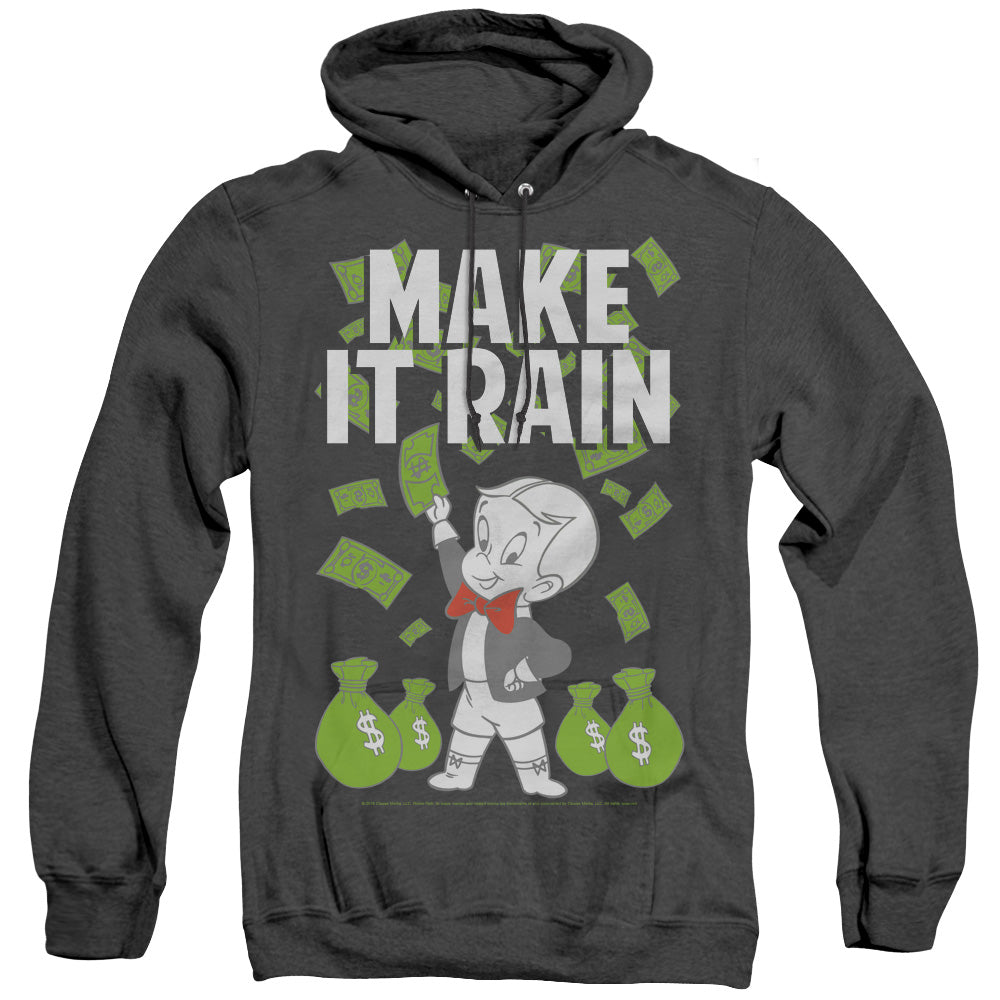 Richie Rich Make It Rain Mens Heather Hoodie Black Officially Licensed
