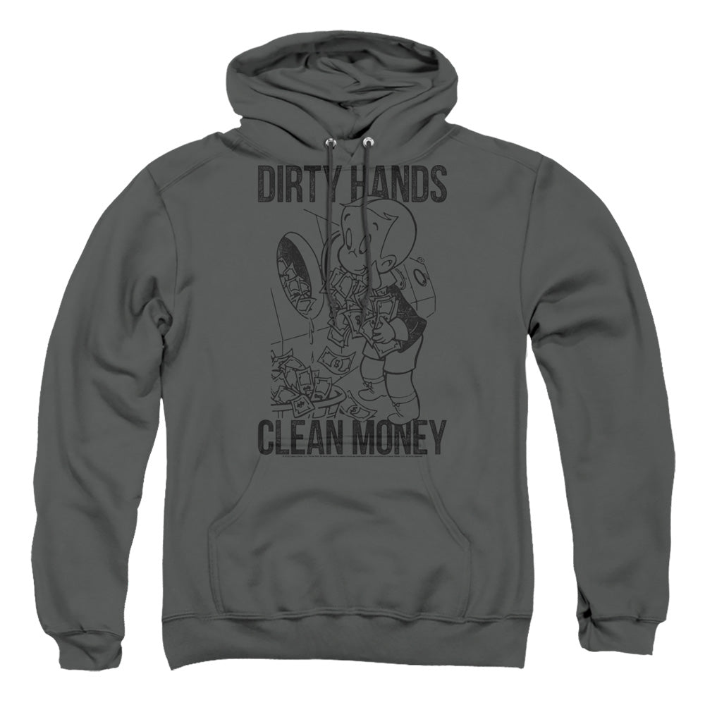 Richie Rich Clean Money Mens Hoodie Charcoal Officially Licensed