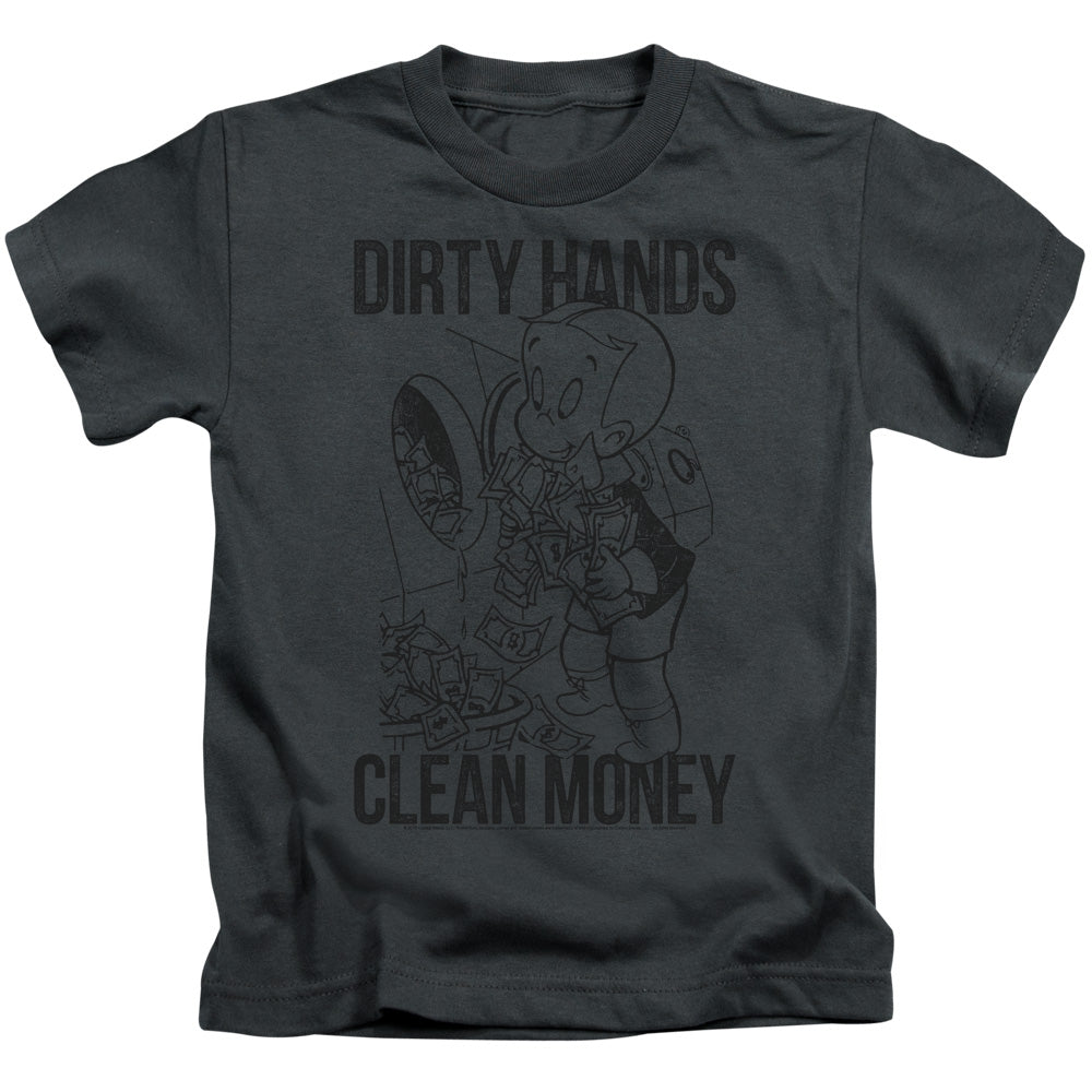 Richie Rich Clean Money Juvenile Kids Youth T Shirt Charcoal