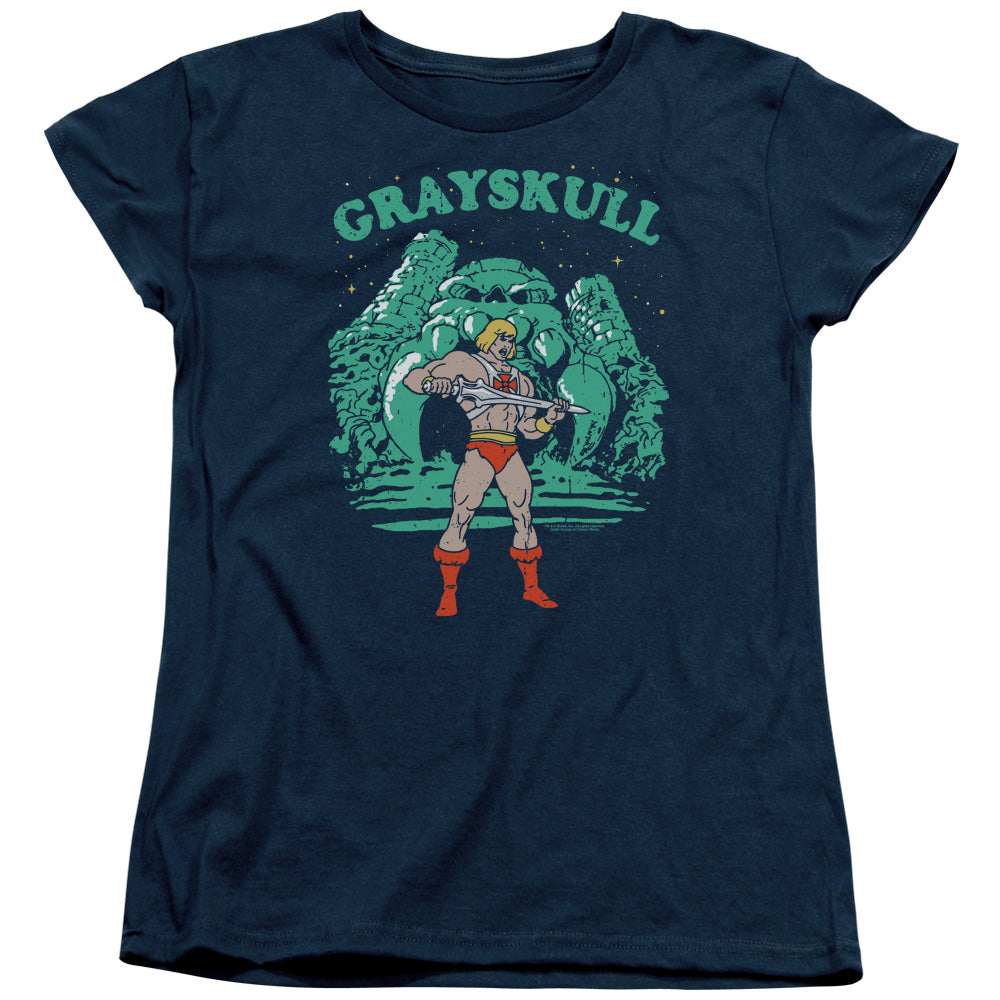 Masters of the Universe Grayskull Nights Womens T Shirt Navy Blue