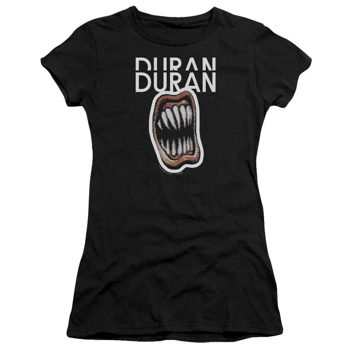 Duran Duran Pressure Off Junior Sheer Cap Sleeve Premium Bella Canvas Womens T Shirt Black