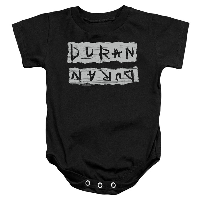 Duran Duran Print Error Infant Baby Snapsuit Black