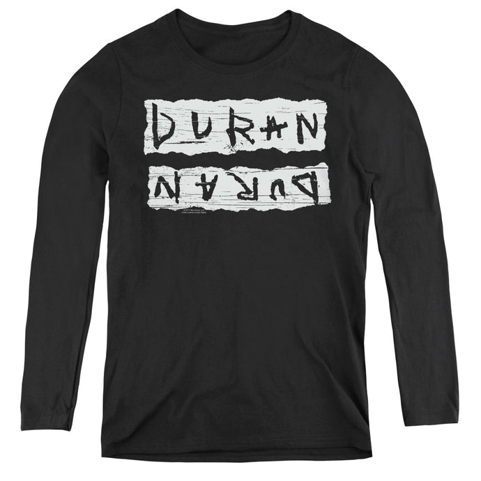 Duran Duran Print Error Womens Long Sleeve Shirt Black