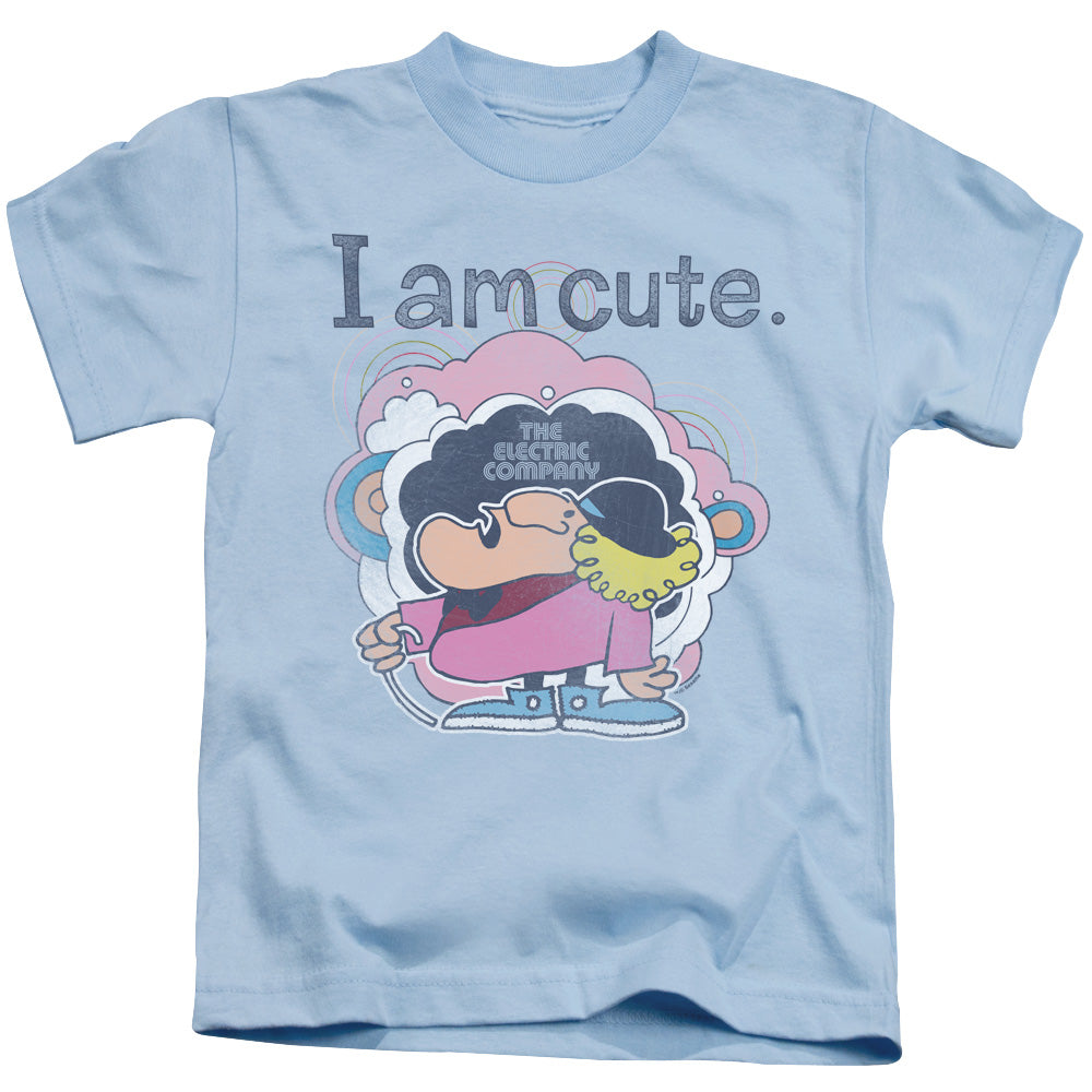 Electric Company I Am Cute Juvenile Kids Youth T Shirt Light Blue (7) Officially Licensed
