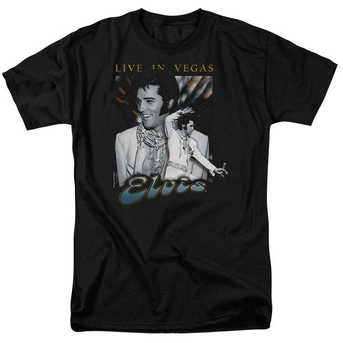 Elvis Presley Live In Vegas Mens T Shirt Black