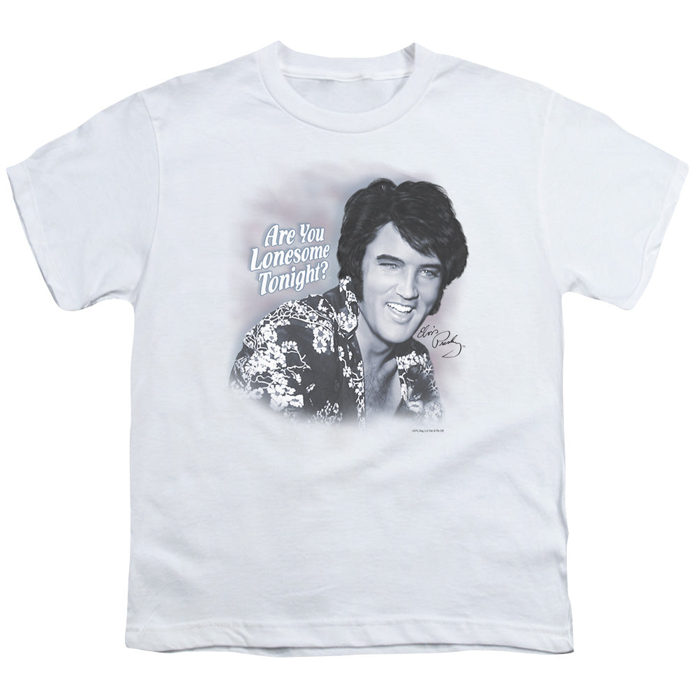 Elvis Presley Lonesome Tonight Kids Youth T Shirt White