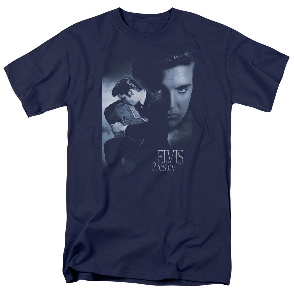 Elvis Presley Reverent Mens T Shirt Navy Blue