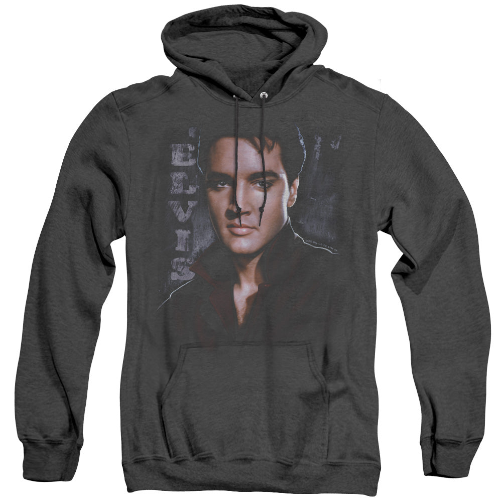 Elvis Presley Tough Heather Mens Hoodie Black