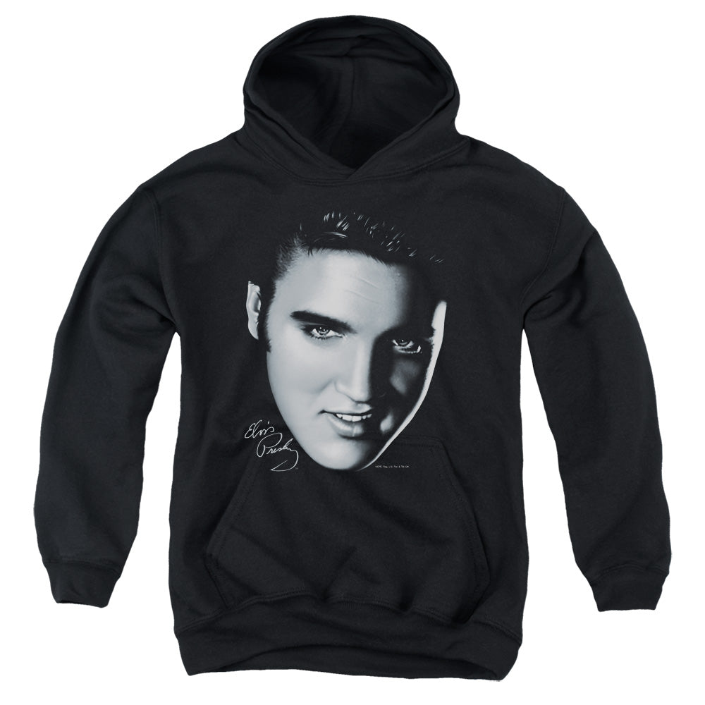 Elvis Presley Big Face Kids Youth Hoodie Black