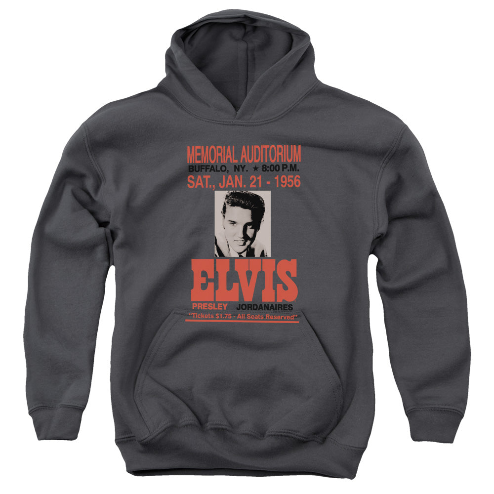 Elvis Presley Buffalo 1956 Kids Youth Hoodie Charcoal