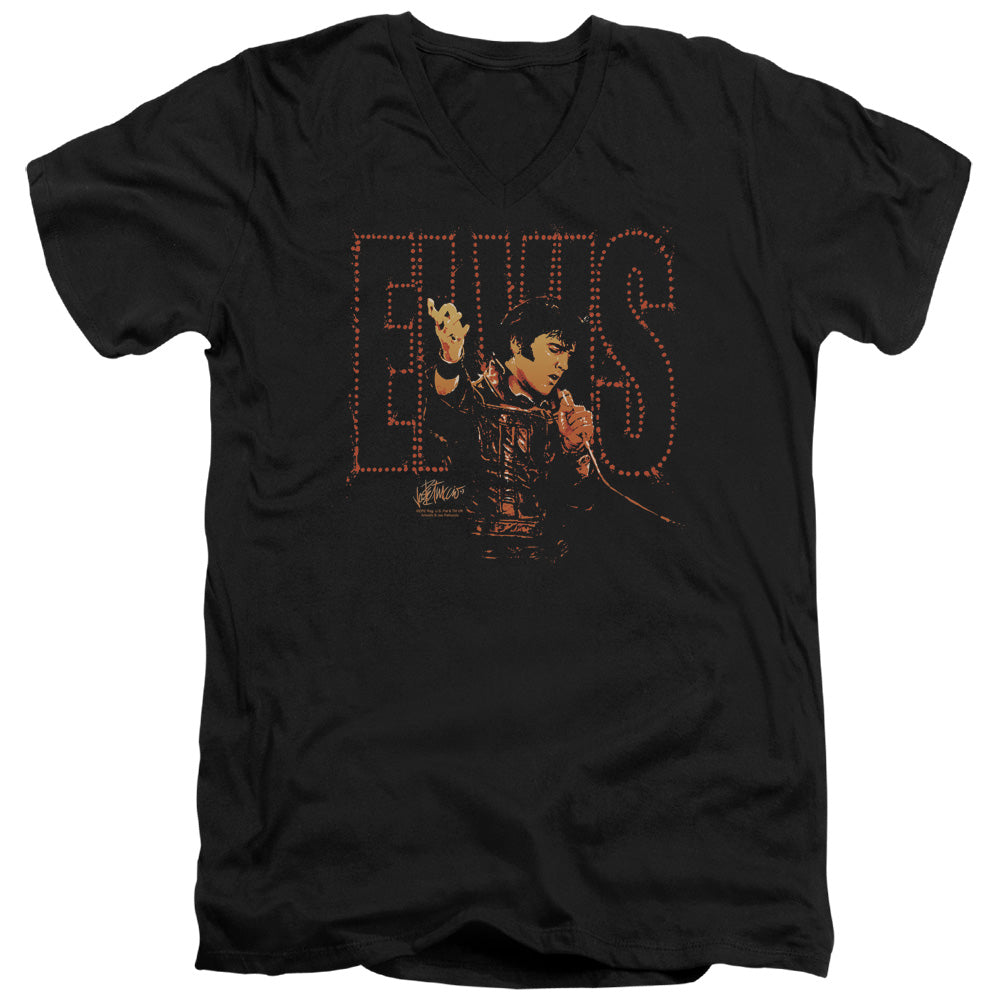 Elvis Presley Take My Hand Mens Slim Fit V-Neck T Shirt Black