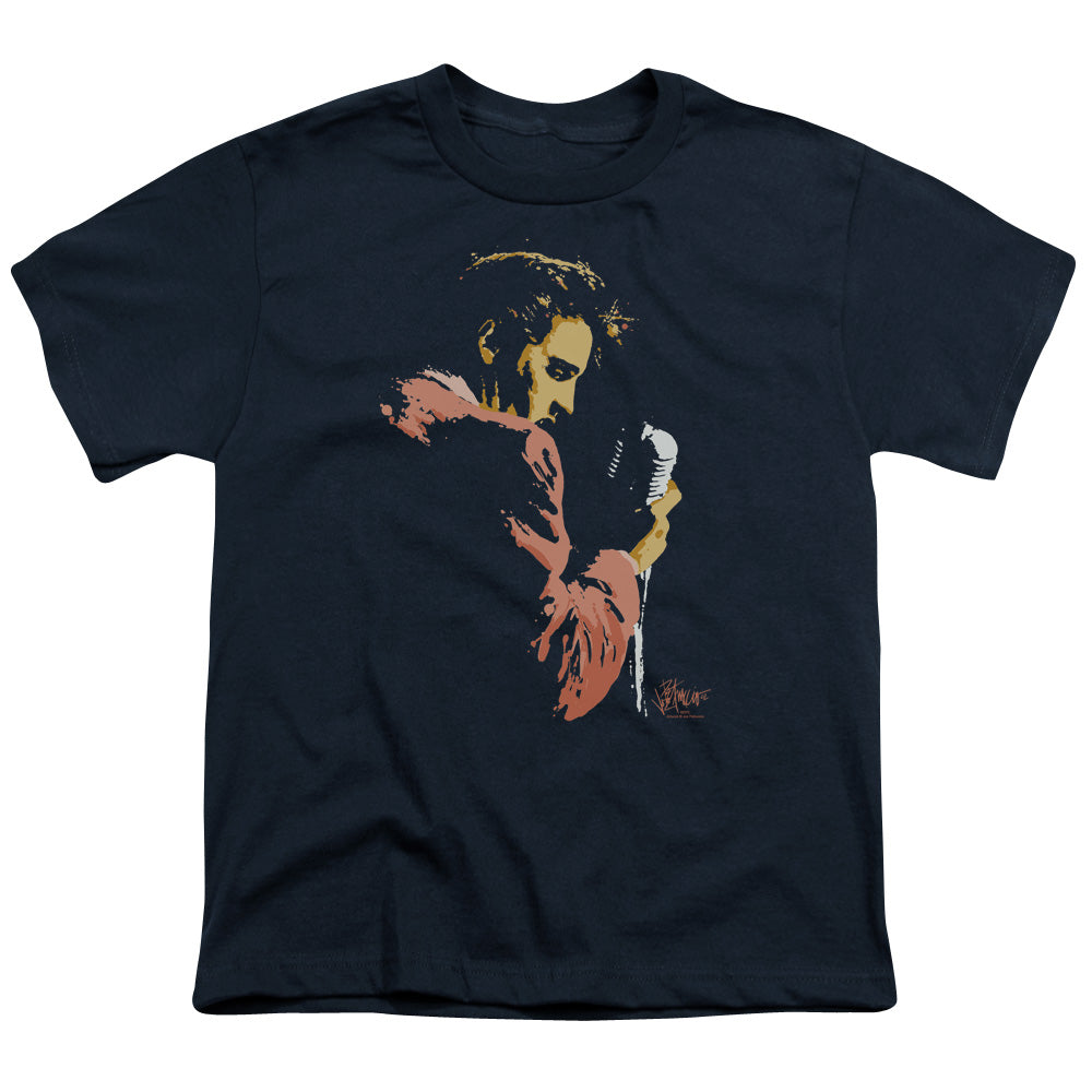 Elvis Presley Early Elvis Kids Youth T Shirt Navy Blue