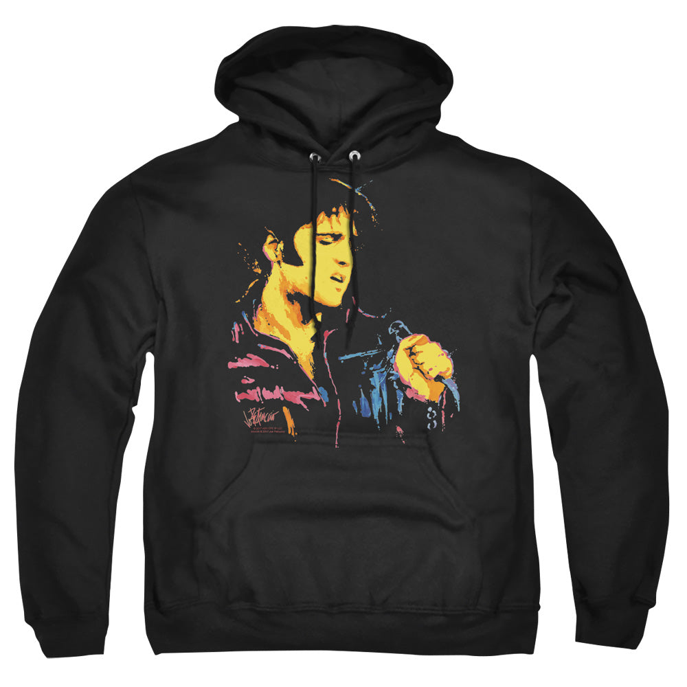 Elvis Presley Neon Elvis Mens Hoodie Black Officially Licensed