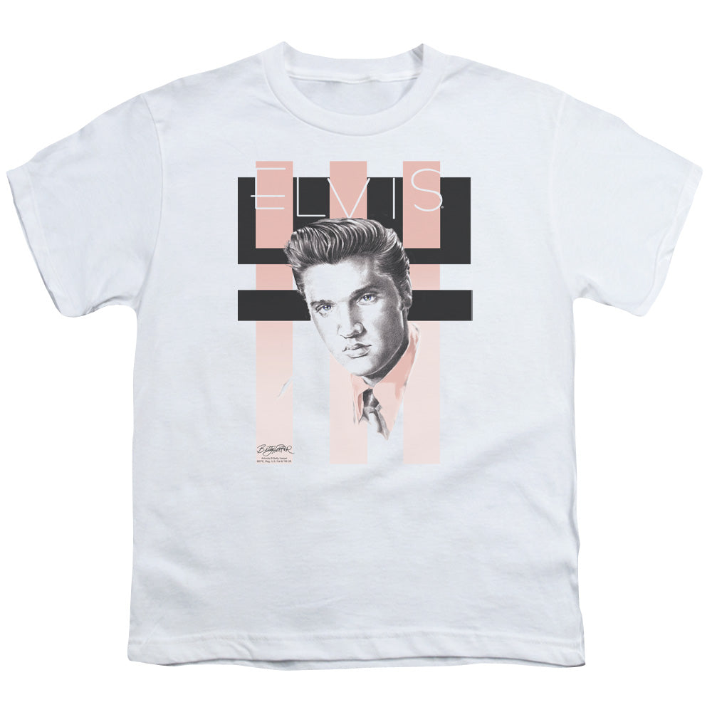 Elvis Presley Retro Kids Youth T Shirt White