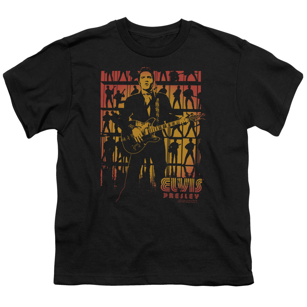 Elvis Presley Comeback Spotlight Kids Youth T Shirt Black