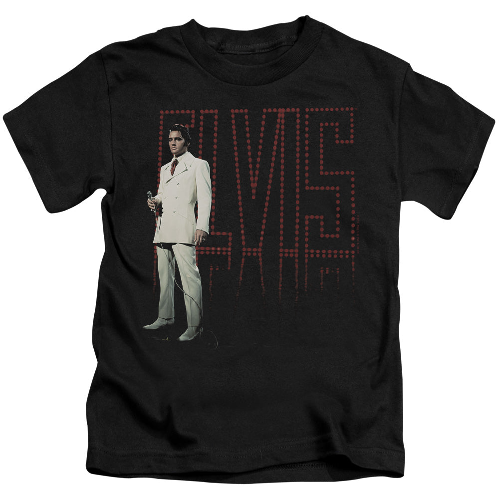 Elvis Presley White Suit Juvenile Kids Youth T Shirt Black