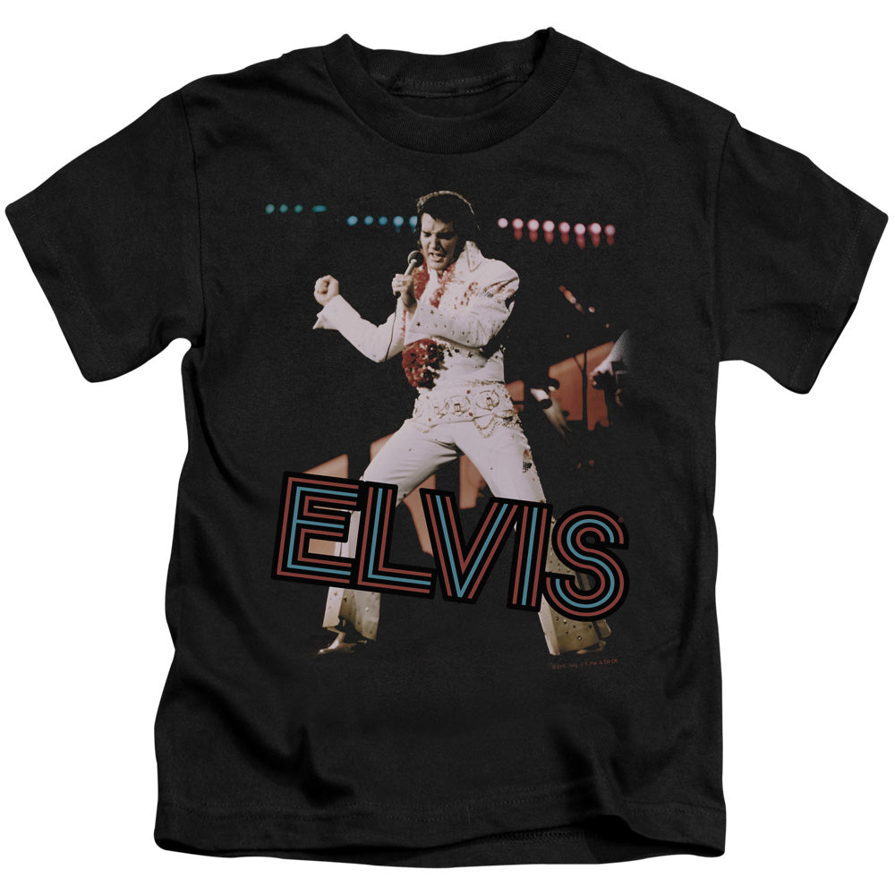 Elvis Presley Hit the Lights Juvenile Kids Youth T Shirt Black
