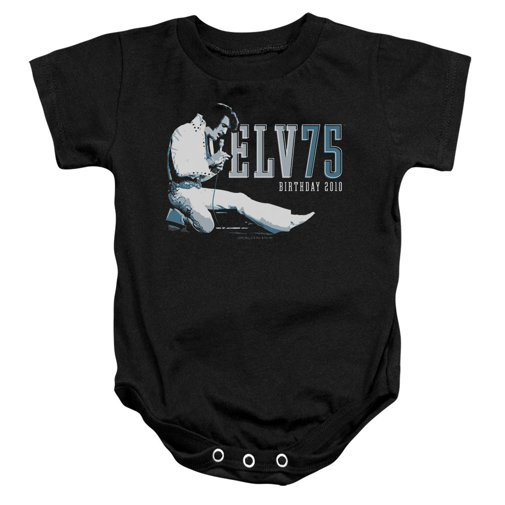 Elvis Presley Elv 75 Logo Infant Baby Snapsuit Black