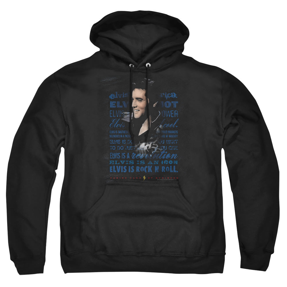 Elvis Presley Icon Mens Hoodie Black Officially Licensed