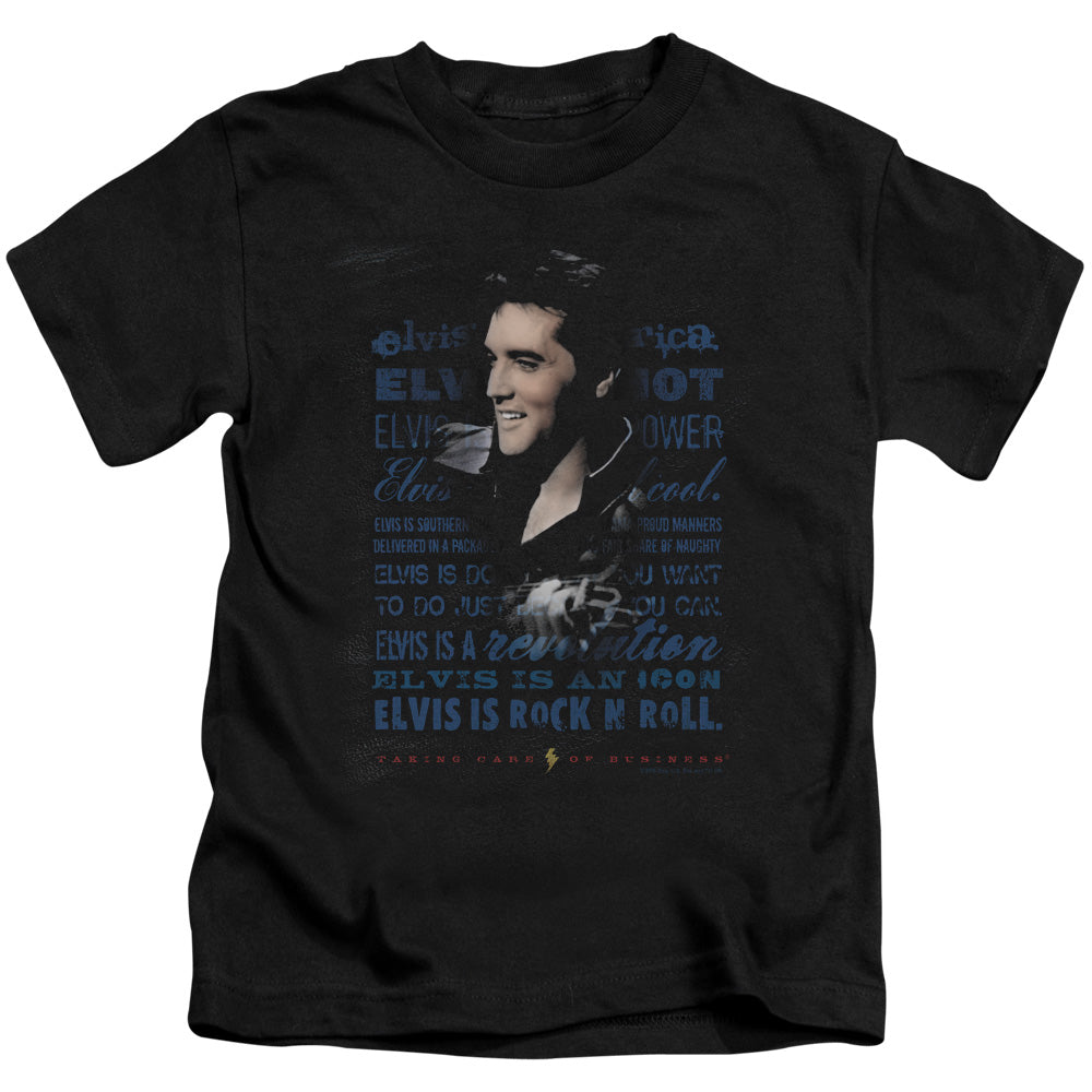 Elvis Presley Icon Juvenile Kids Youth T Shirt Black