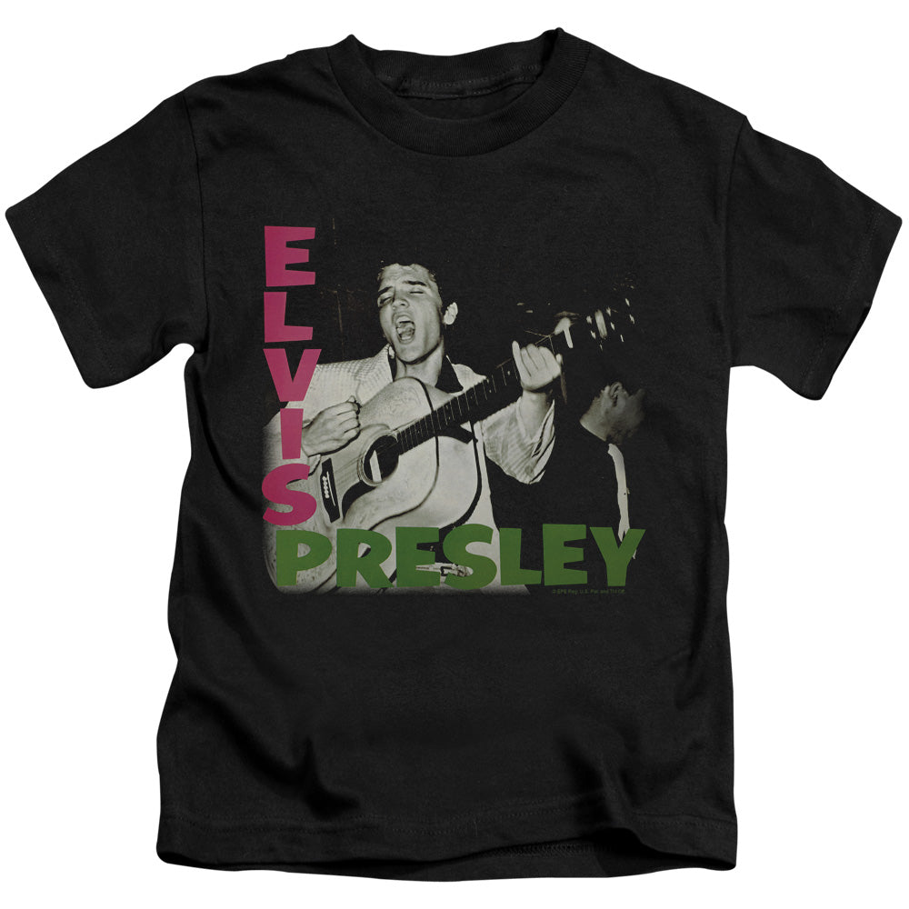 Elvis Presley Elvis Presley Album Juvenile Kids Youth T Shirt Black