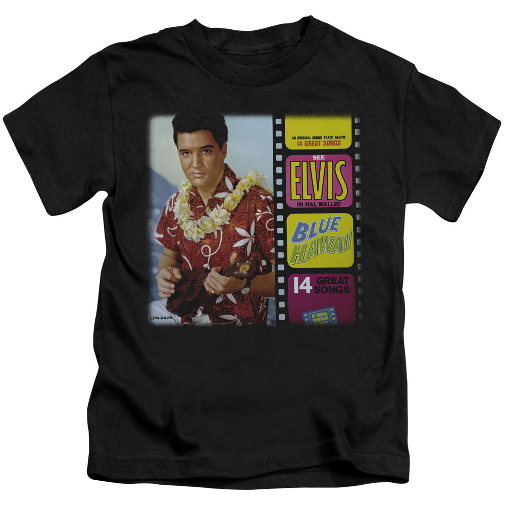 Elvis Presley Blue Hawaii Album Juvenile Kids Youth T Shirt Black