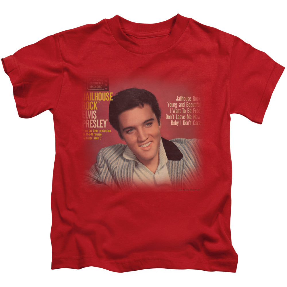 Elvis Presley Jailhouse Rock 45 Juvenile Kids Youth T Shirt Red
