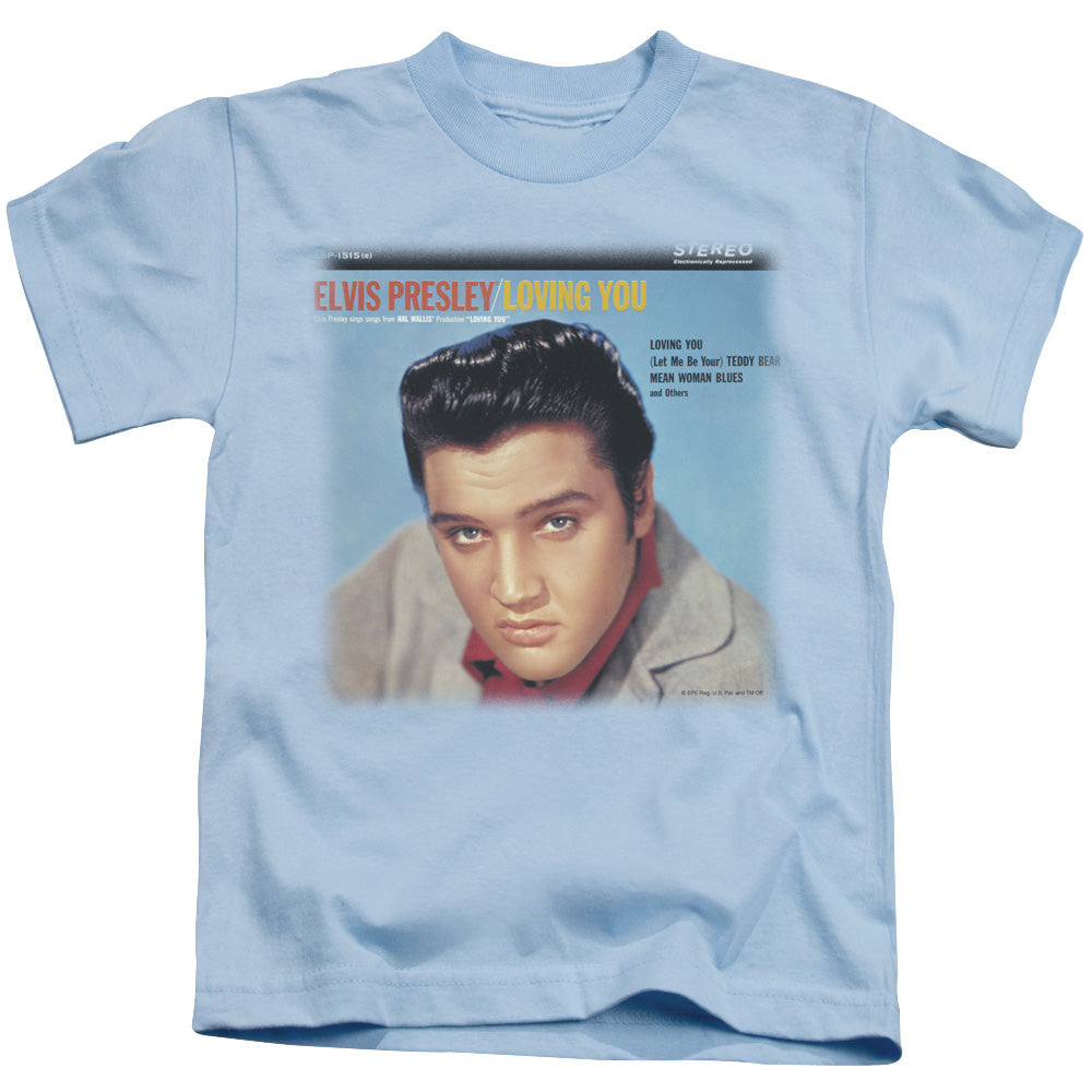 Elvis Presley Loving You Soundtrack Juvenile Kids Youth T Shirt Carolina Blue