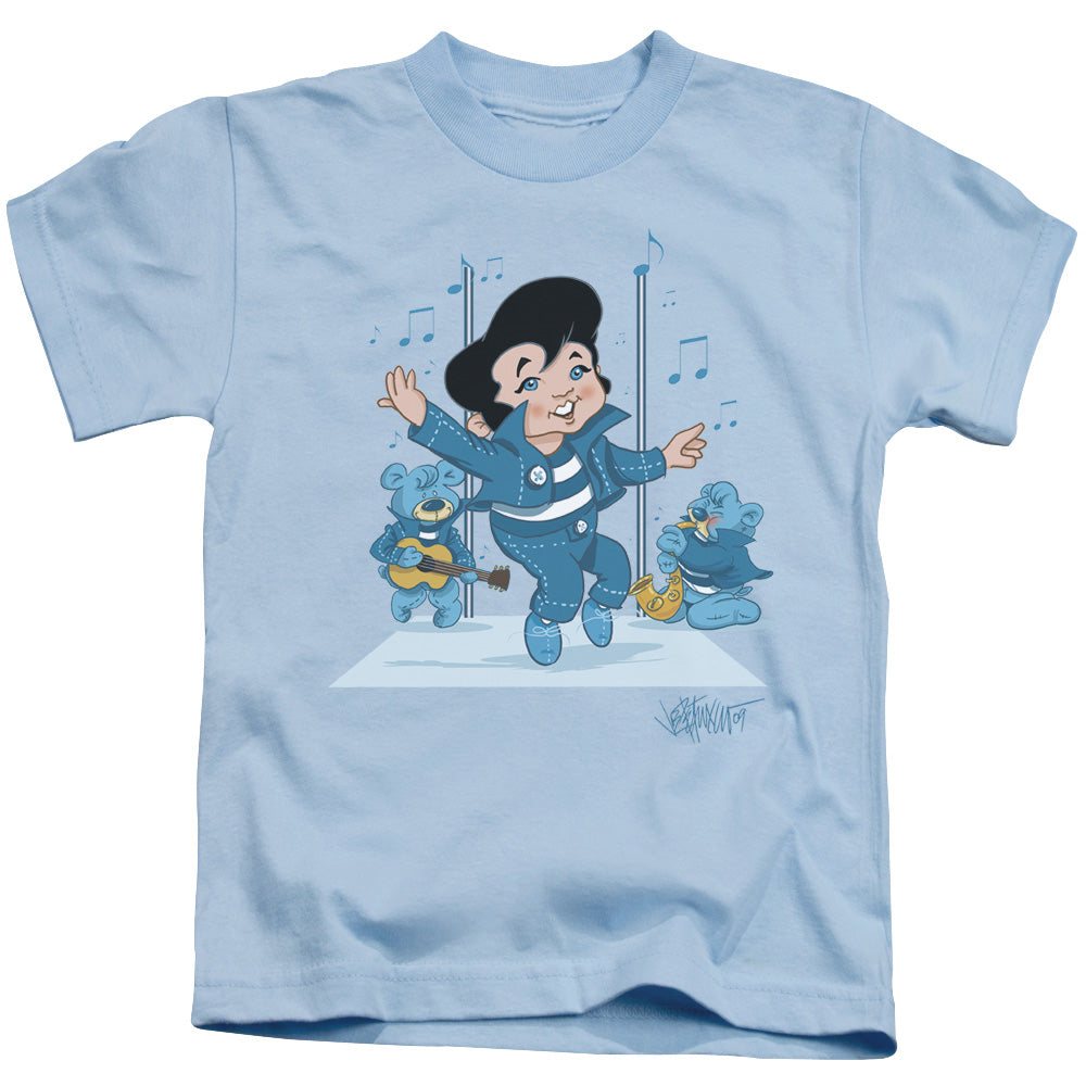 Elvis Presley Jailhouse Rocker Juvenile Kids Youth T Shirt Light Blue