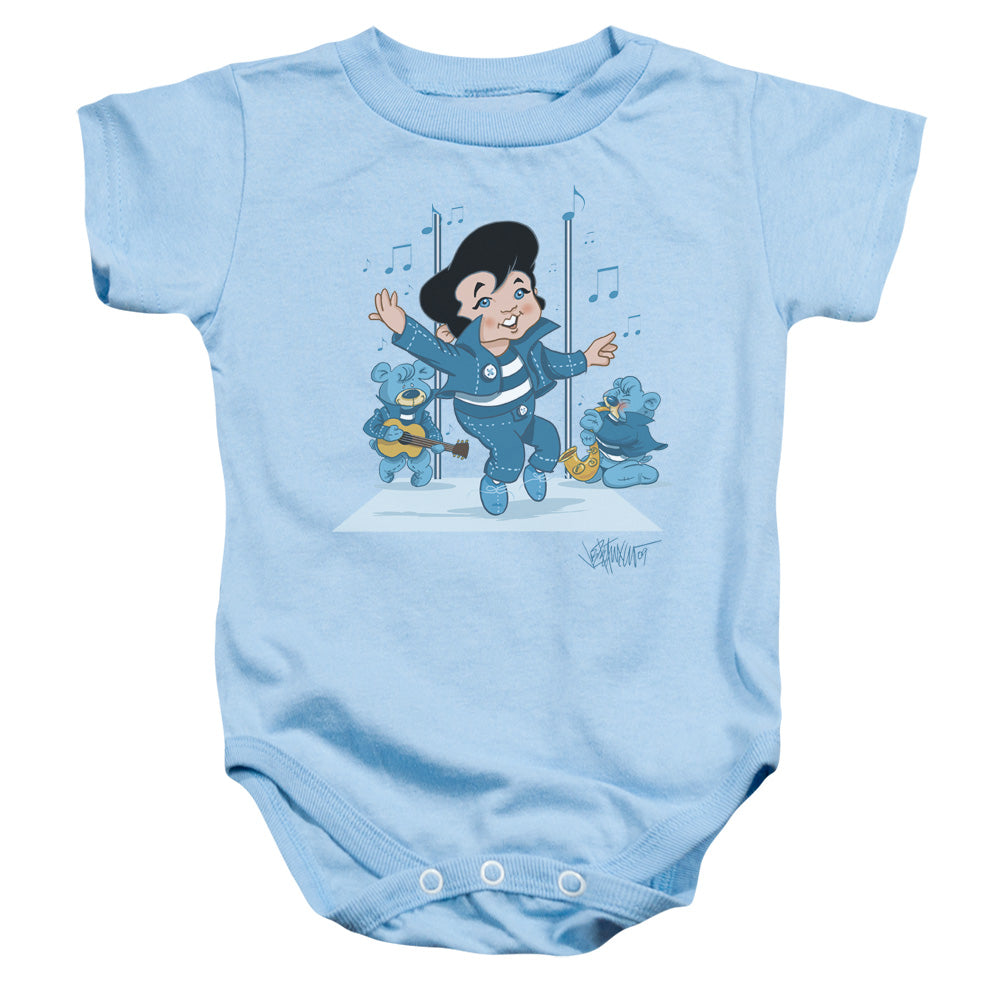 Elvis Presley Jailhouse Rocker Infant Baby Snapsuit Light Blue