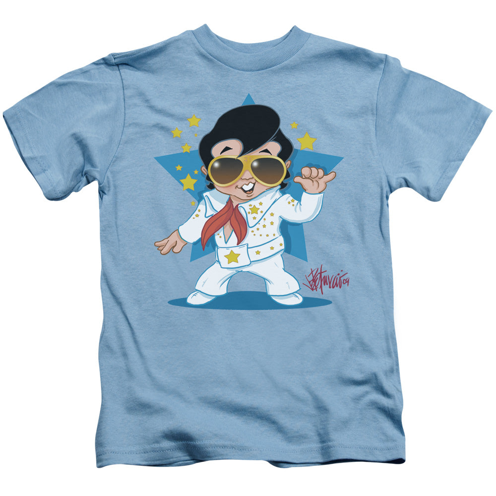 Elvis Presley Jumpsuit Juvenile Kids Youth T Shirt Carolina Blue