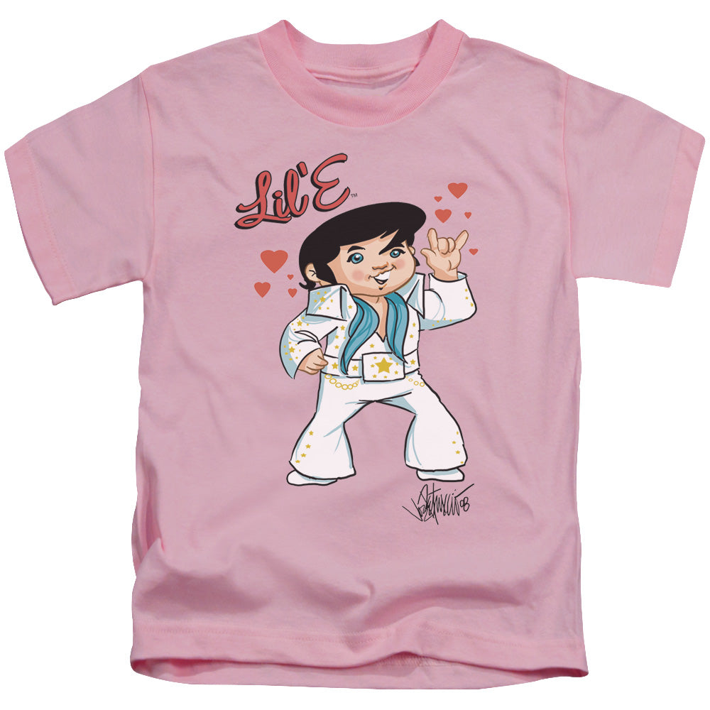 Elvis Presley Lil E Juvenile Kids Youth T Shirt Pink