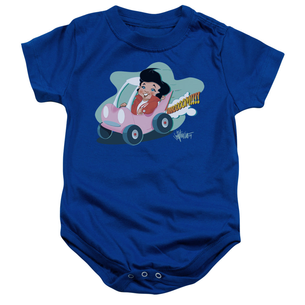 Elvis Presley Speedway Infant Baby Snapsuit Royal Blue