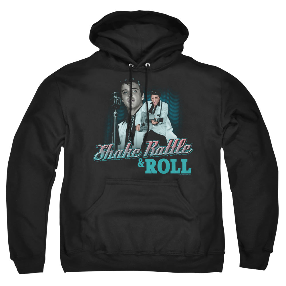 Elvis Presley Shake Rattle &Amp; Roll Mens Hoodie Black Officially Licensed