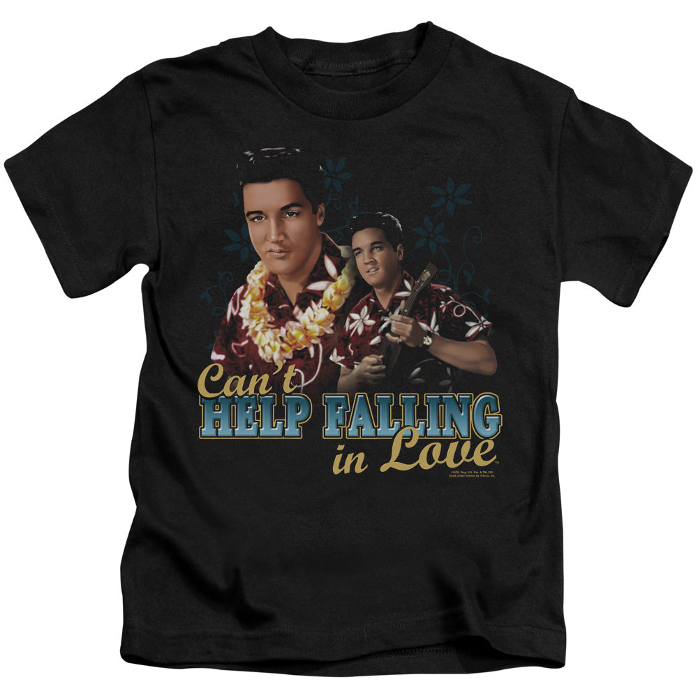 Elvis Presley Cant Help Falling Juvenile Kids Youth T Shirt Black