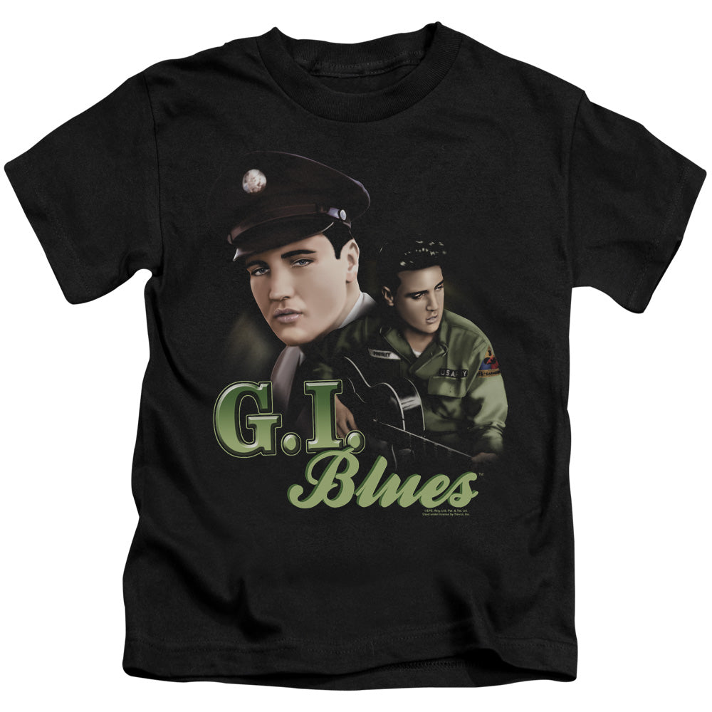 Elvis Presley G I Blues Juvenile Kids Youth T Shirt Black