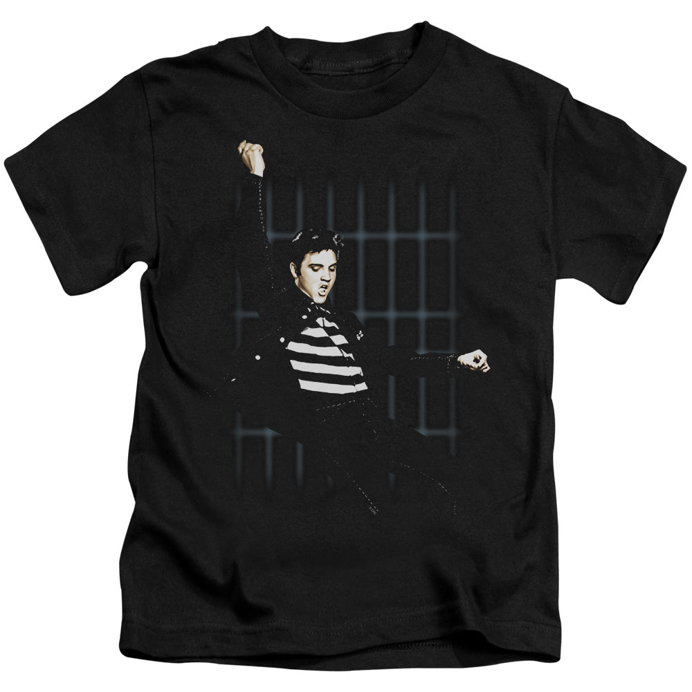 Elvis Presley Blue Bars Juvenile Kids Youth T Shirt Black