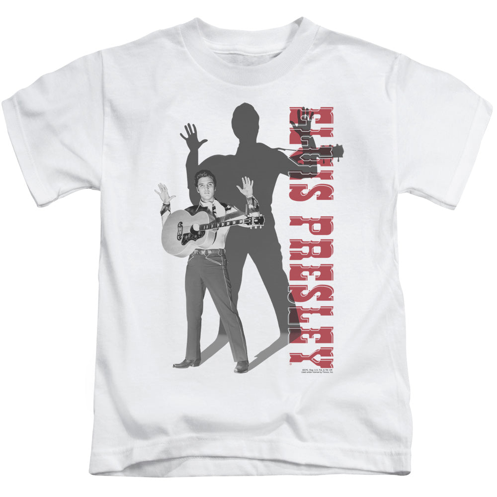 Elvis Presley Look No Hands Juvenile Kids Youth T Shirt White